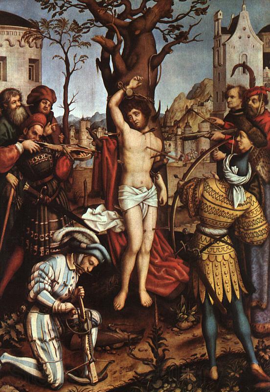 HOLBEIN, Hans the Elder The Martyrdom of Saint Sebastian Norge oil painting art